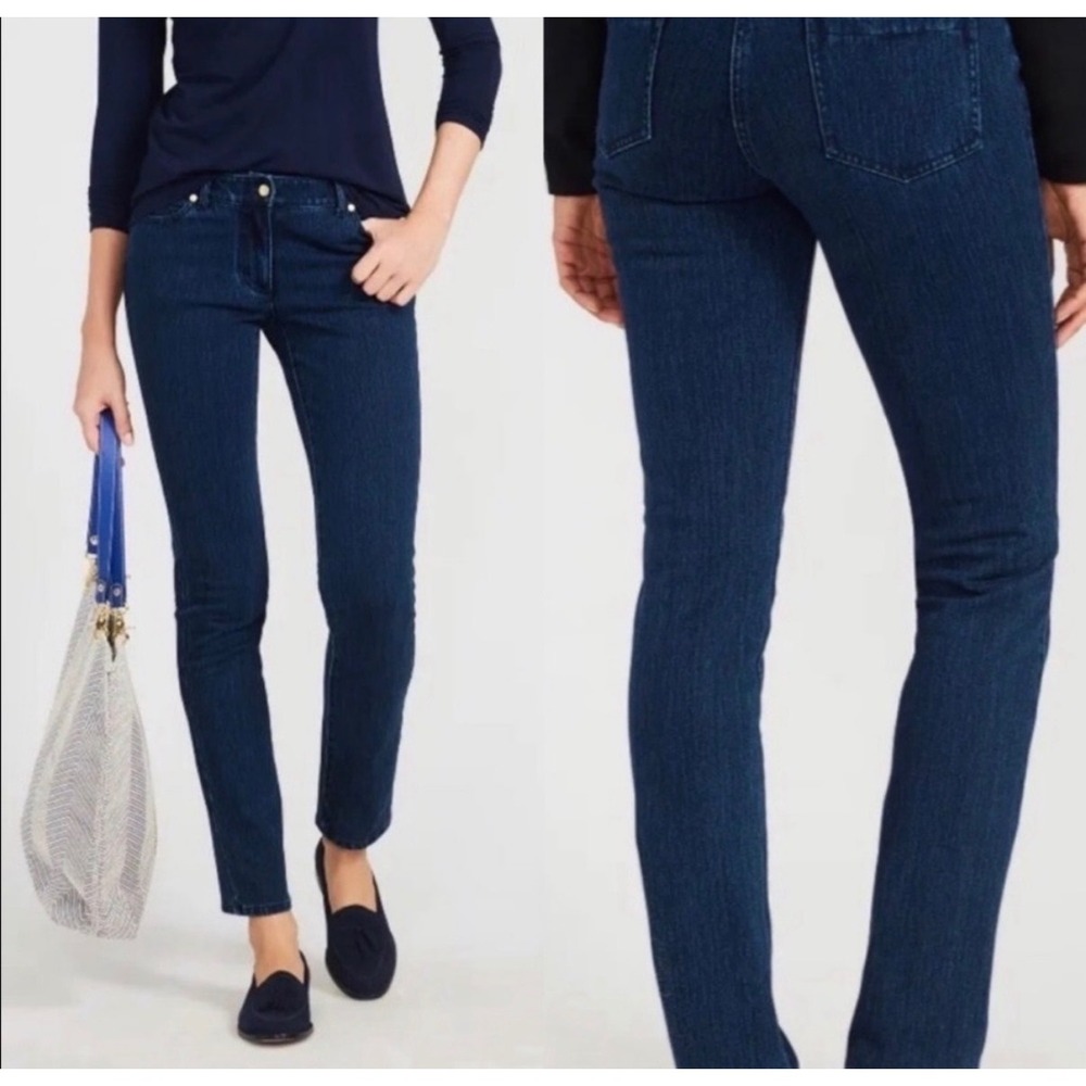 J.McLaughlin Skinny Jeans Womens 6 Blue Stretch Denim Slim Classic Preppy